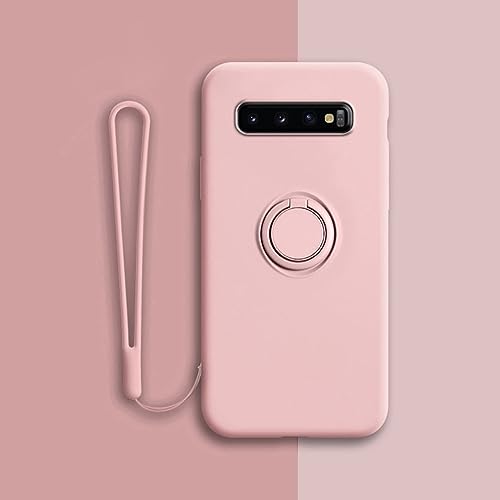 Coque Samsung S21 Ultra antichoc en silicone souple avec anneau rotatif