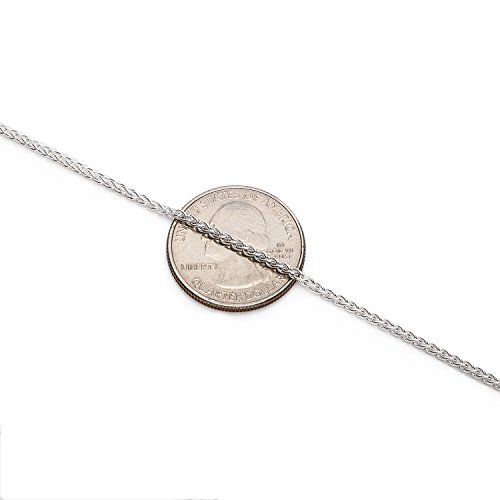 DSS 925 Sterling Silver Necklace for Women, Spiga Wheat Chain 2mm, Lobster Claw Clasps, Sterling Silver Chain, Italian Jewelry for Women, 16in - 30in3