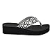 Calvin Klein Women's Meena Flip Flop, Black/Silver Logo 004, 6