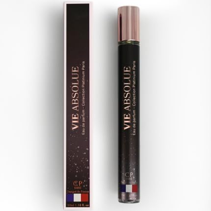 Collection Platinium Paris VIE ABSOLUE Eau de Parfum, 35ml, Notes d'Iris Pallida, Fleur d'Oranger, Jasmin Sambac et Patchouli