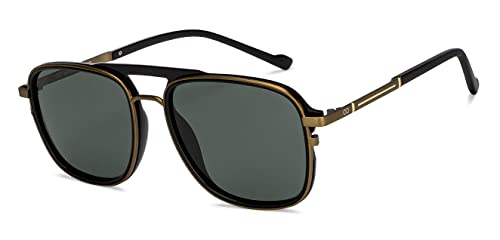 Image of Hip Hop Full Rim Square Branded and Stylish Sunglasses For Men & Women | Polarized and 100% UV Protected | Medium | LK S15200