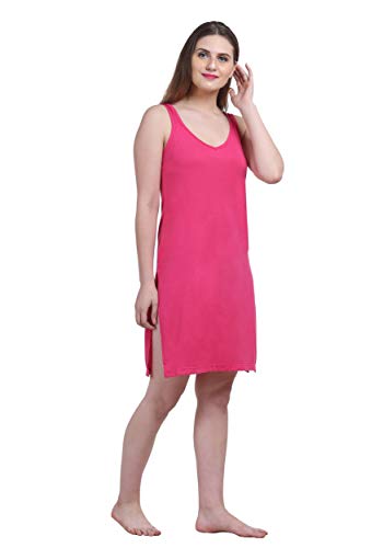 Image of Splash Cotton Rich Camisole Slip for Women| Long Kurti Slip /Suit Slip /Camisole Slip Knee Length - 139