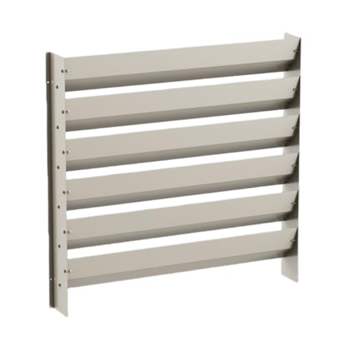 【Vofuxo】エアコン室外機 ルーバー 風向き調整板 デフレクター 防護柵 室外機カバー 風ガイドカバー 冷間圧延板材 防錆 頑丈 上向き 直風を防ぐ 通気口 目隠し ベランダ 簡単組立 多用途 (600*600mm/6枚)