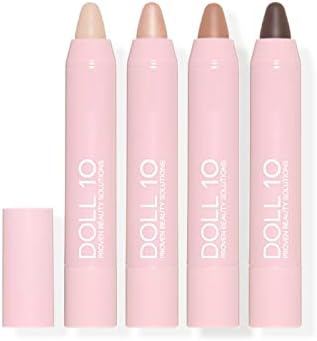 Doll Pro Infinite Color Eye Crayon 4 Piece Collection - Precise Water-Resistant Long Lasting Eyeliner Shadow Kit