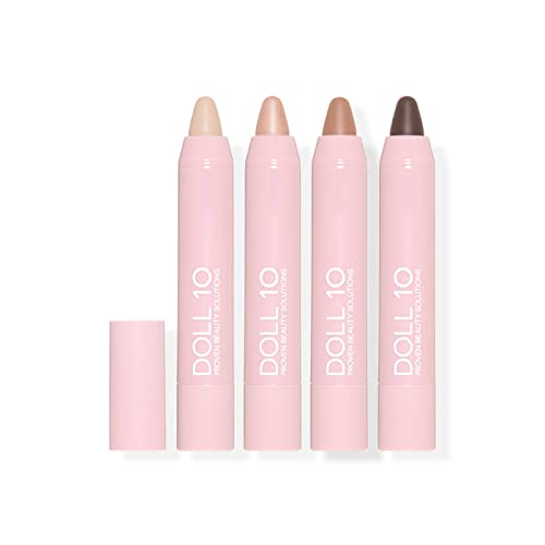 Doll Pro Infinite Color Eye Crayon 4 Piece Collection - Precise Water-Resistant Long Lasting Eyeliner Shadow Kit #TOP17