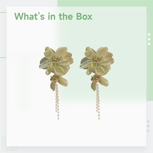 Pendientes de borla de flores con cristal artificial premium 5