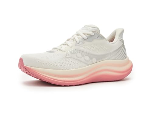 Saucony Triumph 23 para mujer, Marfil/Malva, 10
