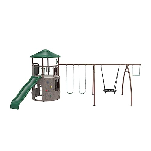 Lifetime Adventure Tower Swing Set Playset with Spider...