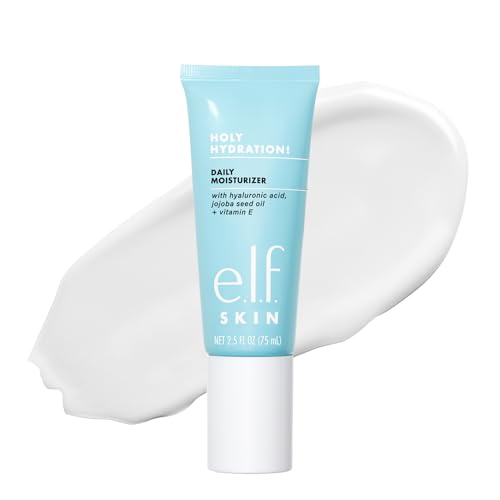 e.l.f. SKIN Holy Hydration! Daily Hydration Moisturizer, Ultra-Hydrating Formula, Infused with Aloe, Jojoba Oil & Shea Butter, Vegan & Cruelty-Free, 2.53 Fl Oz