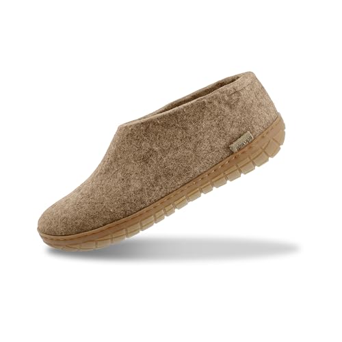 Image of Glerups 100% quality wool mix Shoe Slipper with rubber sole - Unisex