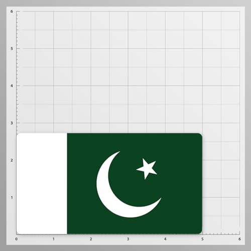 Image of World Country Flag Decal Stickers - Two Pack - for Cars Windows Bumpers Laptops Tablets Tumblers Cups Walls (Pakistan)