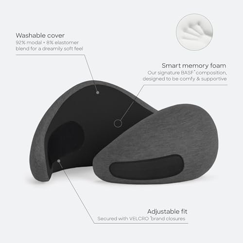 Image of Ostrichpillow Go Neck Pillow, Travel Pillows for Airplanes, Premium Memory Foam Travel Pillow, 360º Ergonomic Design, Asymmetrical Sides, Travel Bag Included, Washable Modal Cover