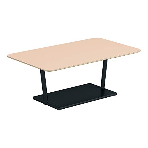 【メーカー配送・設置・組立】コクヨ ミーティングテーブル リージョン LT-RG127LE6AF85 角形 T字脚 ローテーブル 幅120×奥行75×高さ45.4cm リノリウム天板 パウダー/脚ブラック