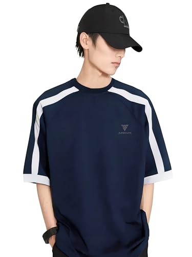Image of Jump Cuts || Mens || Colorblock || Round Neck || 3 /4th Sleeve || Cotton Blend || T-Shirt