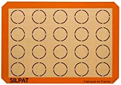 Silpat Perfect Macaron Non-Stick Silicone Baking Mat, 11-5/8" x 16-1/2", Orange