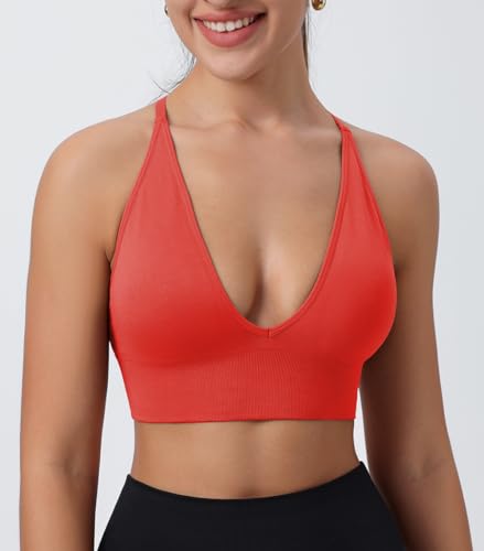 Image of Deep V-Neck Adjustable Women's Sports Bra