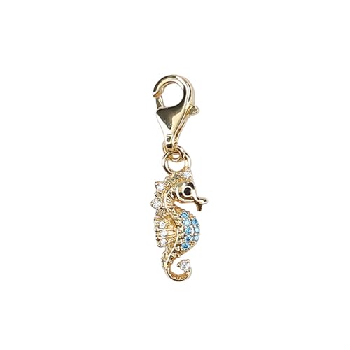 Depesche 11785-077 Charms Express Yourself - Pendentifs pour Colliers et Bracelets, Hippocampe, doré, comme Petit Cadeau
