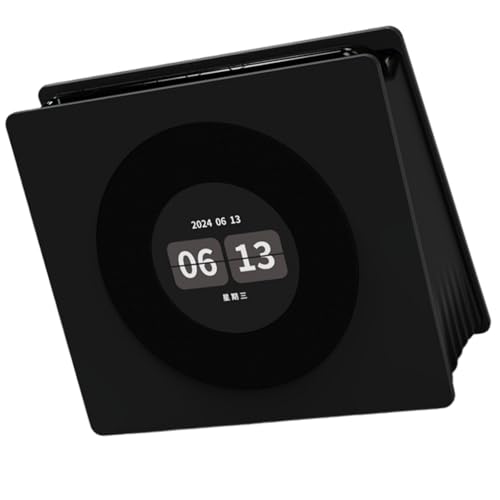 Ldbuejiaja Lámpara de reloj con pantalla dinámica, altavoces compatibles con Bluetooth, letras flotantes y diseño vintage para decoración del hogar