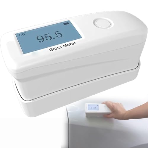 Digitales Glanzmessgerät, handliches Präzisions-Glanzmessgerät mit 60°-Messwinkel und QC-Modus, Messbereich 0–200 GU/0–1000 GU, Auflösung 0,1 GU für Stein, Lack, Metall u,0-1000GU