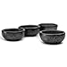 MEXTEQUIL - Tequila Shot Glasses - Set of 4 Oaxaca Black Clay Mexican Shot Glasses - 2 Oz (Mezcal Cup)