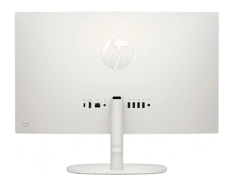 Image of HP 21.5 inch FHD All-in-One Desktop Computer, Intel Quad-Core Processor, 8GB RAM 640GB Storage (128GB SSD+512GB External), Windows 11, Wired Keyboard & Mouse, PLUSERA Earphones, Cashmere White