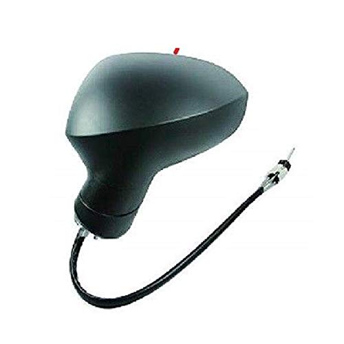 Rétroviseur gauche noir chrome convexe avec câbles pour Seat Ibiza 2008-2011