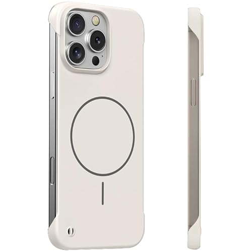 RUNGOS for iPhone 16 Pro Max Case MagSafe (Bare Metal Feel) [Built-in Strong Magnet] [Rapid Heat Dissipation] Slim Borderless Case for iPhone 16 Pro Max Phone Case Thin Sturdy MagSafe Cover 6.9