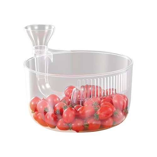 shpuuyy Y Escurridor Automático De Frutas Y Verduras | Cesta De Lavado Y Drenaje Automático Para Frutas Y Verduras,Multifuncional de Bayas y para Fregadero Uso Hogar