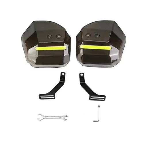 Protège-mains contre le vent et la pluie avec déflecteur solaire jaune pour scooter