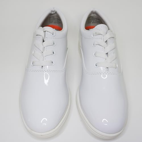 Dinkles Formal Women's Marching Band Shoes, Comfortable, White Patent2