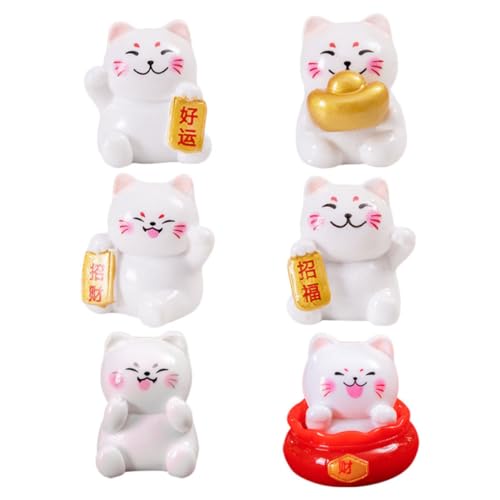 HEALEEP 6pcs Figurines de Chatons en Résine pour Micro-Paysage Décoration
