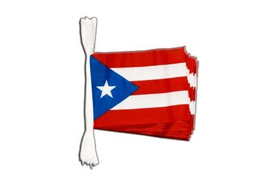 Guirlande drapeau USA US Puerto Rico pour décoration de fête 5,9m