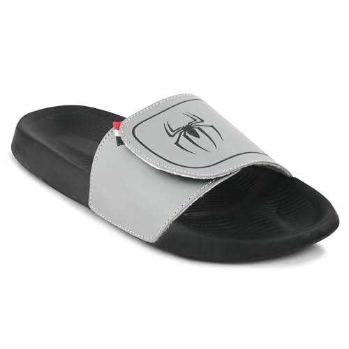 Image of PERY-PAO Sliders Mens White, Black, Grey Stylish Printed Flip Flop & Slippers