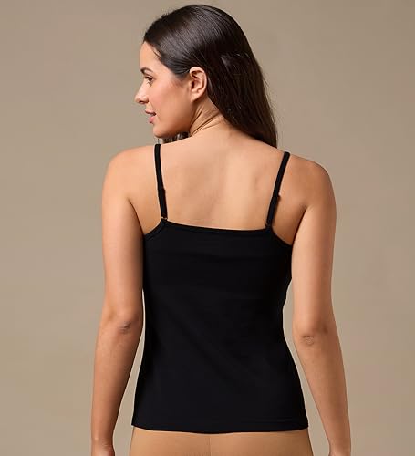 Image of URBAN ADVENTURE Ultra Soft Cotton Spandex Regular Fit Spaghetti Camisole for Women