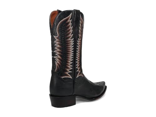 Image of Dan Post Mens Rip Embroidered Snip Toe Pull On Casual Boots Mid Calf - Black