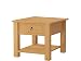 Produktbild Loft24 Ilona Couchtisch Landhaus Wohnzimmertisch mit Schublade Beistelltisch Sofatisch klein Nachttisch Kiefer Massivholz 50x50 cm (gebeizt geölt)