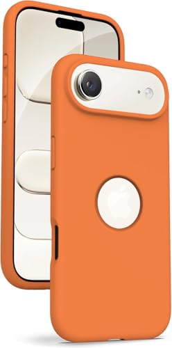 Image of Elzzi Microfiber Logo Cover Compatible for iPhone 17 Air Case Liquid Silicone Cases Full Body 4 Layer Protective Covers Shockproof Back Cover (Cosmic)