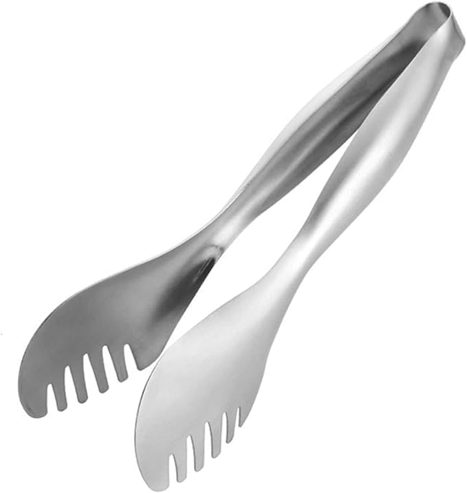 BWD - Pinze grandi in acciaio inox, design 3 pezzi, per barbecue, carne, insalata, utensili da cucina