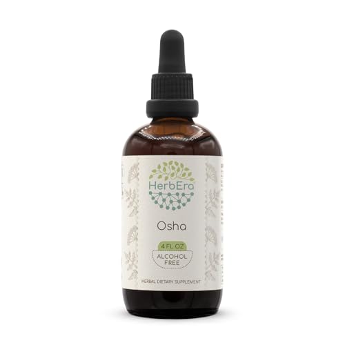HerbEra OSHA B120 Alcohol-Free Herbal Extract Tincture, Concentrated Liquid Drops Natural (Bear Root, Indian Parsley, Ligusticum porteri) (4 fl oz)