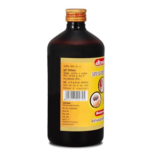 Image of Baidyanath Ayurved Ashwagandharishta - 450ML | Helps Boost Immunity and Stress Buster | Useful for Natural Body Strength