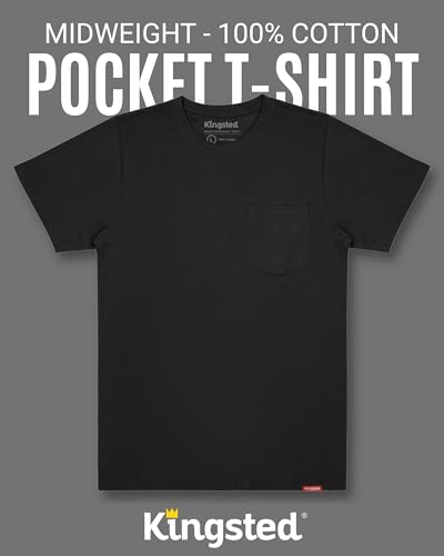 Image of Kingsted Pocket T-Shirts for Men - Super Soft & Comfy 100% Cotton Shirts