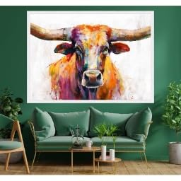 Tableau taureau grand format pour habiller un mur vide - 3