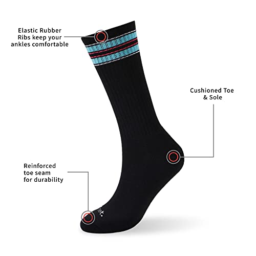 Image of MONFOOT Women's and Men's 3-8 Pairs Athletic Cushion Crew Socks Multi