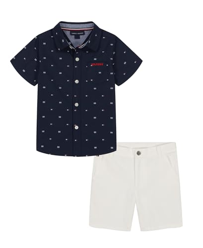 Tommy Hilfiger boys 2pc Shirt Short Set Short Set