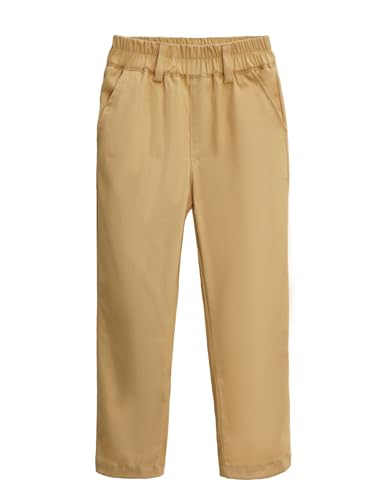 HILEELANG Kids Boy School Uniform Pants Stretch Cotton Chino Navy Khaki Trousers Sizes 4-16, 1 or 2 Pack2