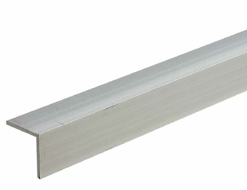 Image of M-D Building Products 58255 1 in. x 1 in. x 1 /16 in. x 72 in. Mill Aluminum Angle Shape