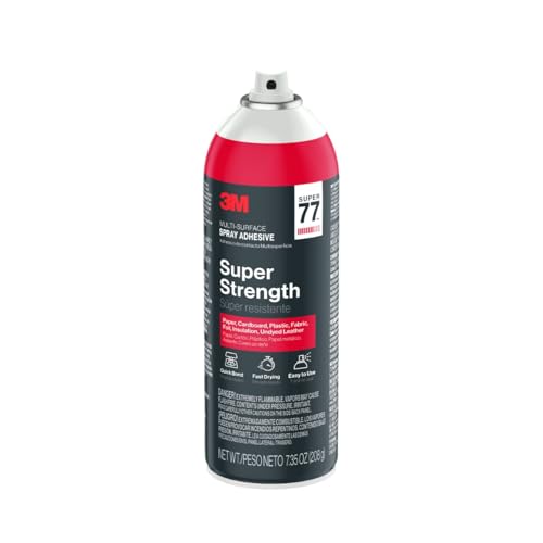 image for 3M Super 77 Multi-Surface Spray Adhesive, 7.35 oz., Low VOC, Quick Bon