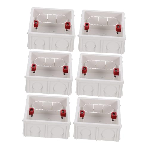 OSALADI 6pcs Outlet Box Heavy-Duty PVC Box Universal Junction Box for Switches 86-Type Junction Box Wall Outlet Box Socket Box Outdoor Switch Box Socket Holder Outlet Box