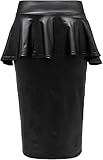 【Caractéristiques】 : jupe crayon péplum effet mouillé grande taille pour femme, jupe en cuir PVC, couleur noire, aspect mouillé en PVC, péplum, belle jupe péplum sexy attrayante, cette jupe est le complément parfait à toutes les femmes, portez-la comme une jolie jupe noire au bureau.