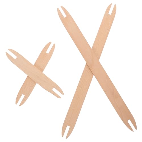 FAVOMOTO Wooden Weaving Shuttle Set - 11.96 Inch Crochet Knitting Tools for Crafting Tapestry Weaving Sticks Durable and Smooth Finish